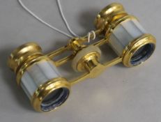 A pair of French mother of pearl opera glasses