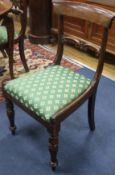 A set of six William IV mahogany dining chairs