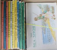 A collection of 16 Ladybird books and seven albums of tea and cigarette cards, the Ladybird books