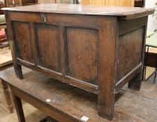 An oak coffer, c.1700 W.113 cm