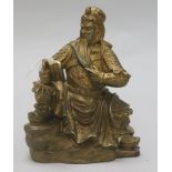 A gilt bronze deity