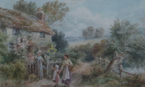 Attributed to Myles Birket FosterWatercolourA Hampshire cottage Monogrammed, John booth collection