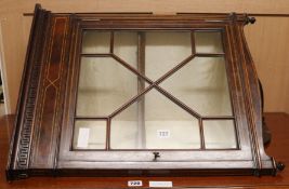 An inlaid hanging corner cabinet H.71cm