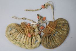 Two purses with coral mounts