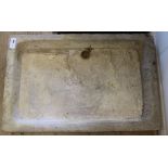 An 18th century limestone sink, 87 x 57cm