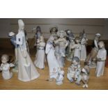 A group of Lladro, Nao and other figures