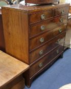 A Regency mahogany straight front chest of drawers 112cm