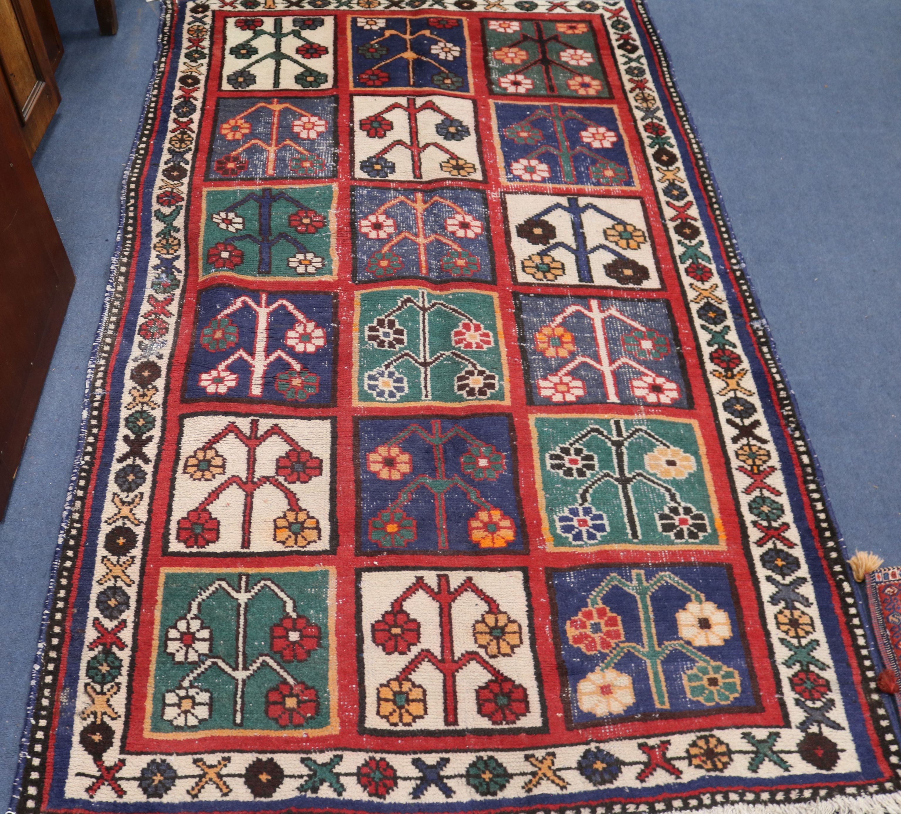 A Persian Hamadan rug, 2.1 x 1.3m