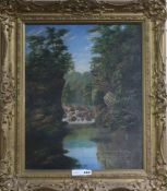 Henry Ashby Binckesoil on canvasView of a waterfallsigned and dated 187651 x 41cm.