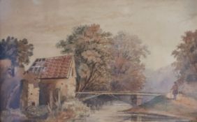 A Stewart (19th century)watercolourView on the Kelvin River at Glasgowinscribed verso and dated