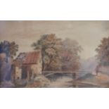 A Stewart (19th century)watercolourView on the Kelvin River at Glasgowinscribed verso and dated