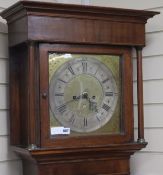 A George III inlaid oak eight day longcase clock, dial signed Richard Sith? Wigton H.200cm