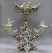 A Continental porcelain centrepiece