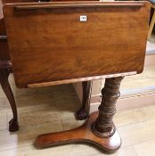 A Victorian mahogany adjustable reading table W.72cm