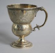 A Victorian silver Christening mug with engraved inscription, by Thomas Smily, London, 1864.