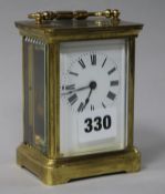 A brass carriage timepiece