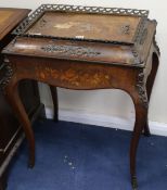 A French marquetry jardiniere 60cm.