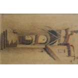 Ernest Coffinpencil and watercolourStreet scenesigned45 x 30cm