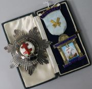 Masonic lodge St Jude pendant and another badge