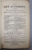 [Glasse, Hannah] - The Art of Cookery Made Plain and Easy, calf, 8vo, replaced endpapers, London