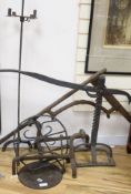 A quantity of wrought iron items