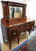 A mahogany sideboard with mirrored superstructure 183cm