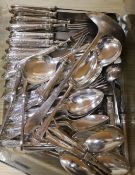 A quantity of plated cutlery