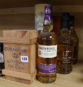 Six assorted bottles of whisky: Oban Glenkinchie 10yo, Glenorchy 8yo, Edradour Straight from the