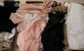 Suitcase of silk and satin lingerie