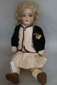 A Simon & Halbig 1349 Jutta bisque head doll