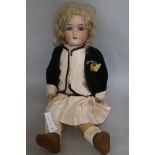 A Simon & Halbig 1349 Jutta bisque head doll