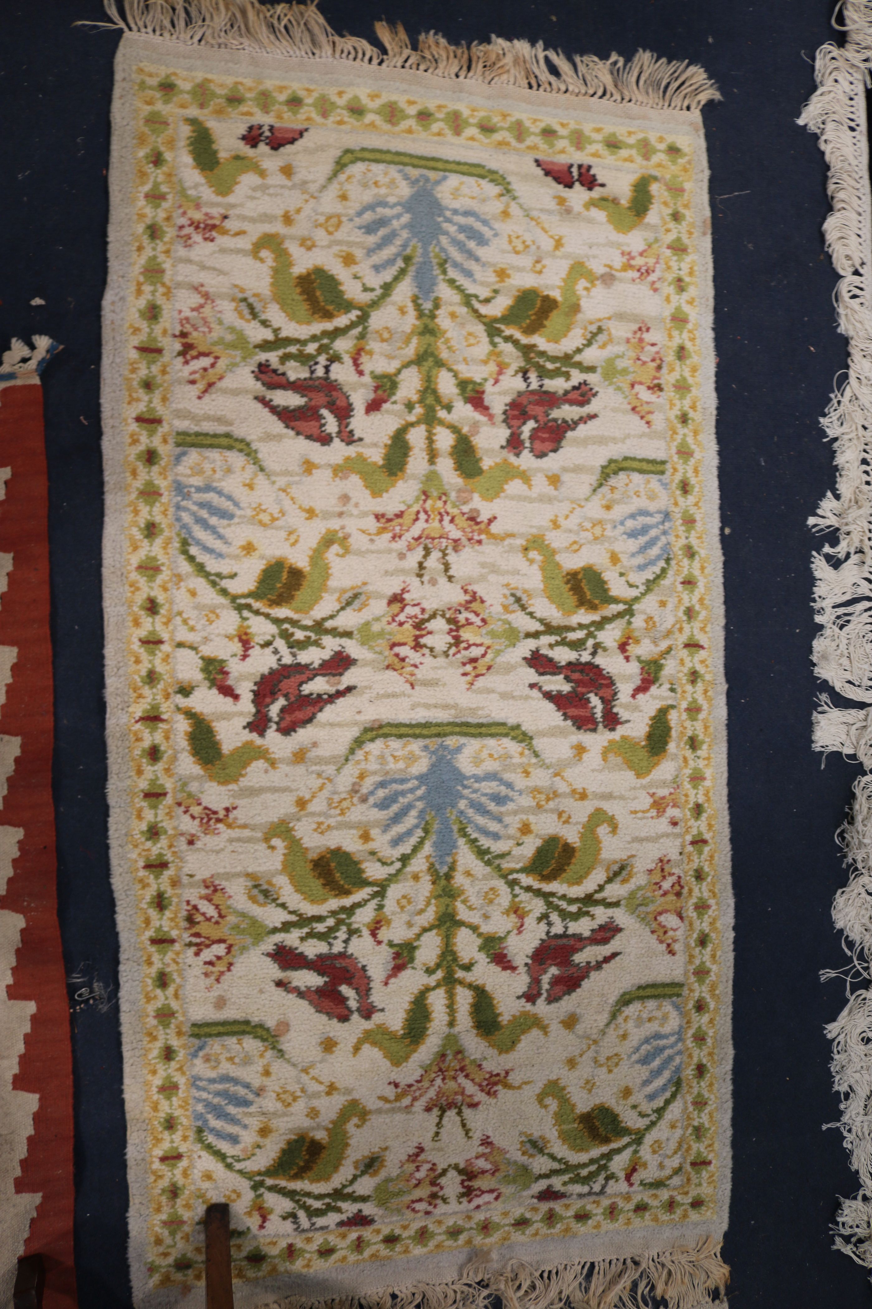 A Kelim rug 243 x 166cm and a pair of wool rugs - Image 2 of 2