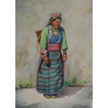 Goray Douglas (1920-1976)watercolourStudy of a Tibetan womansigned36 x 25cm.