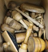 A quantity of mixed pestles, boxes, etc