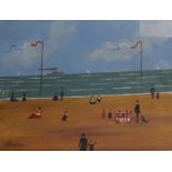 Margaret ChapmangouacheBeach scenesigned25 x 33cm.