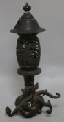 A bronze lantern