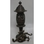 A bronze lantern