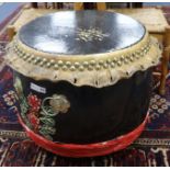 A Folk Art skin drum Diam. 70cm