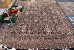A Persian tile pattern carpet 367 x 269cm.