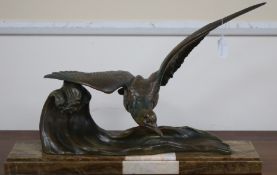 A J. Loriat, model of a bird on a marble base