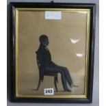 A Victorian gouache on papersilhouetteThomas Eaton died 184027 x 22cm