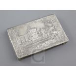 An early 19th century silver mounted double sided castle top aide memoire by Taylor & Perry, no date