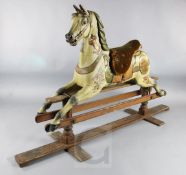 Orton & Spooner. A carved and painted wood carousel horse 'Jack', mounted as a rocking horse on a