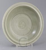 A Chinese Longquan celadon dish, Song-Yuan dynasty