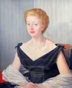 § Walter Thomas Monnington (1902-1976)oil on canvasPortrait of Mrs Jack RankingExhibited at The