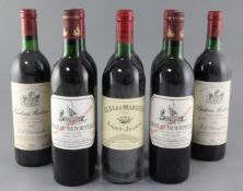 Four bottles of Clos du Marquis, Saint Julien, 1986, two bottles of Chateau Montrose, Saint Estephe,