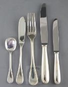 A canteen of Christofle silver plated Majestic pattern cutlery for twelve, comprising one hundred