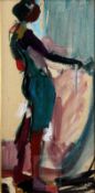 § Sherree Valentine-Daines (1956-)oil on cardStanding nudeinitialled15.5 x 17.5in.