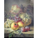 Joseph Denovan Adam (1842-1896)pair of oils on canvasStill lifes of fruitsigned9.75 x 7.5in.