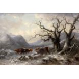 Thomas Smythe (1825-1906)oil on canvasCattle in a winter landscapesigned11.5 x 17.5in.
